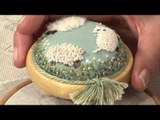 Small pincushion with sheep by Lorna Bateman (Taster Video)