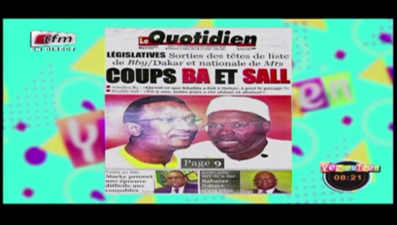 RUBRIQUE REVUE DES TITRES avec IBOU DIOUF dans Yeewu Leen du 14 Juillet 2017