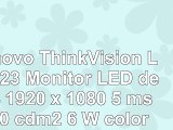 Lenovo ThinkVision LT2423  Monitor LED de 24 1920 x 1080 5 ms 250 cdm2 6 W color negro