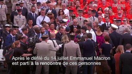 Emmanuel Macron face aux pupilles de la Nation