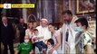 Pope Francis prays at the tomb of St. John Paul II before leaving for Poland 27 July 2016