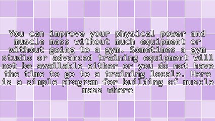 A Simple Program for Strength Training