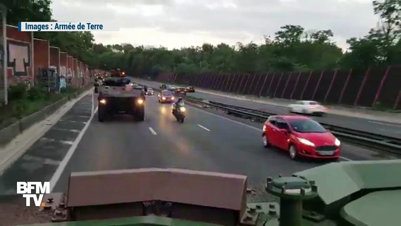 Avant le défilé officiel, le défilé des troupes sur les routes de France