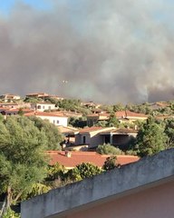 Smoke Billows as Wildfires Rage on the Coast of Sardinia