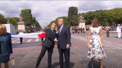 El apretón de manos interminable entre Trump y Macron