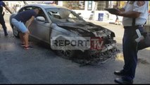 Report TV - Durrës, merr flakë makina e ish kandidatit të LSI,alarmohen banorët