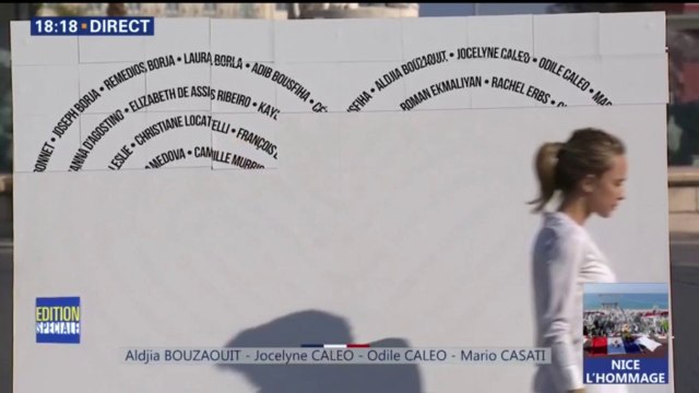 Nice: l'émotion d'Elsa Zylberstein lors de la cérémonie d'hommage aux victimes