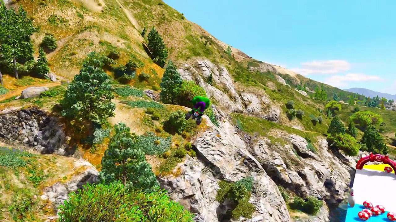 Cars 3 Dinoco Lightning McQueen & Motorcycles Jump! w/ Spiderman Superheroes Cartoon for KIDS