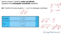 How to convert (transform) polar coordinate equations into rectangular coordinate equations