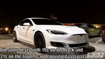 Night Race -Tesla P100D vs Nitrous Foxbody Mustang