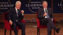 Former President Clinton Poses In Between Two Bushes, Literally