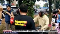 Tidak Terima Jalan Diblokir, Pemotor Ngamuk dengan Komunitas Pejalan Kaki