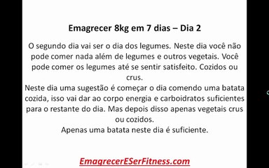 Como Emagrecer 8kg em 7 Dias Com A Dieta da General Motors