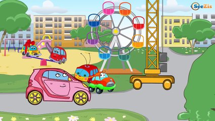 Caricaturas de coches. Grúa, Un Camion Monstruo, Hormigonera. Carros Para Niños Capitulos Completos