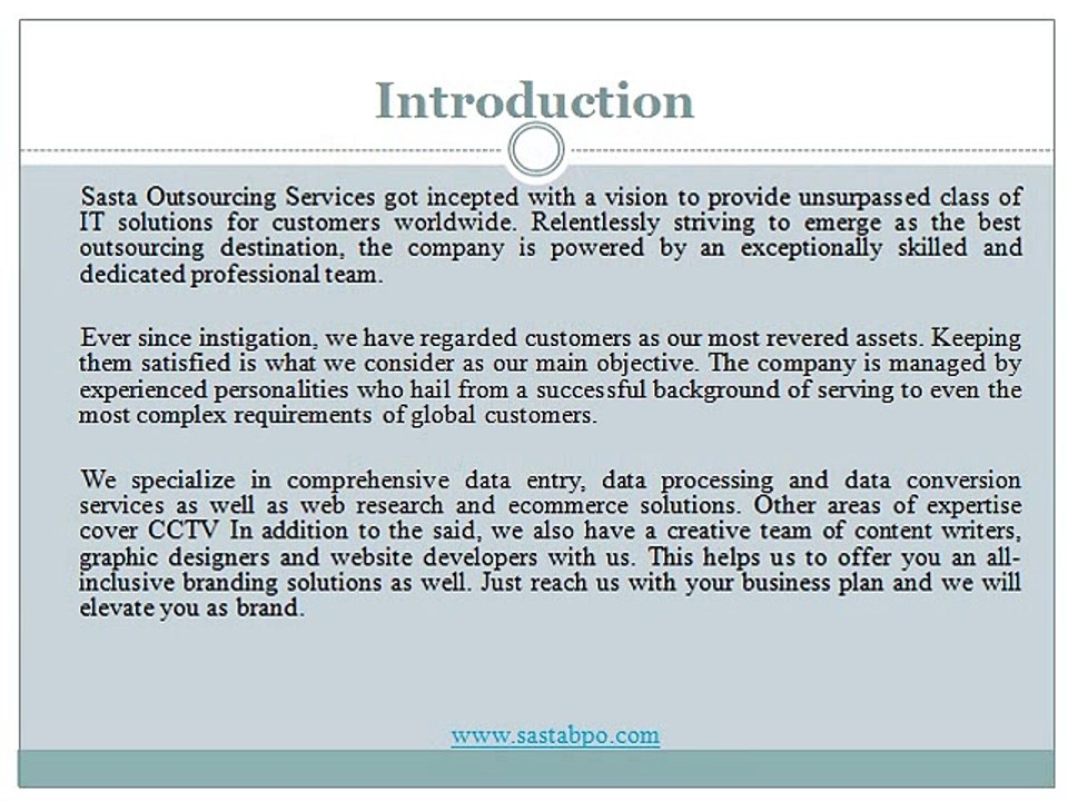 Sasta BPO | Data Entry Outsourcing Company, India