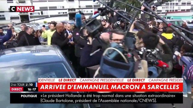 Emmanuel Macron en visite à Sarcelles