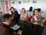 Miss France en visite dans les locaux de Sud Ouest Pays basque