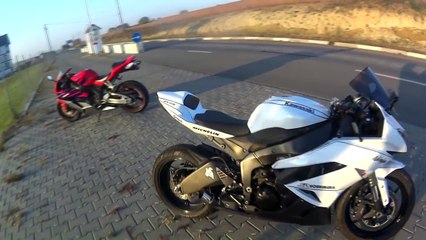 Kawasaki Ninja ZX6R exhaust sound Test-drive