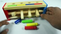 Baby Toy learning colors video hammer ball pop up wooden toys learn English fun game for children