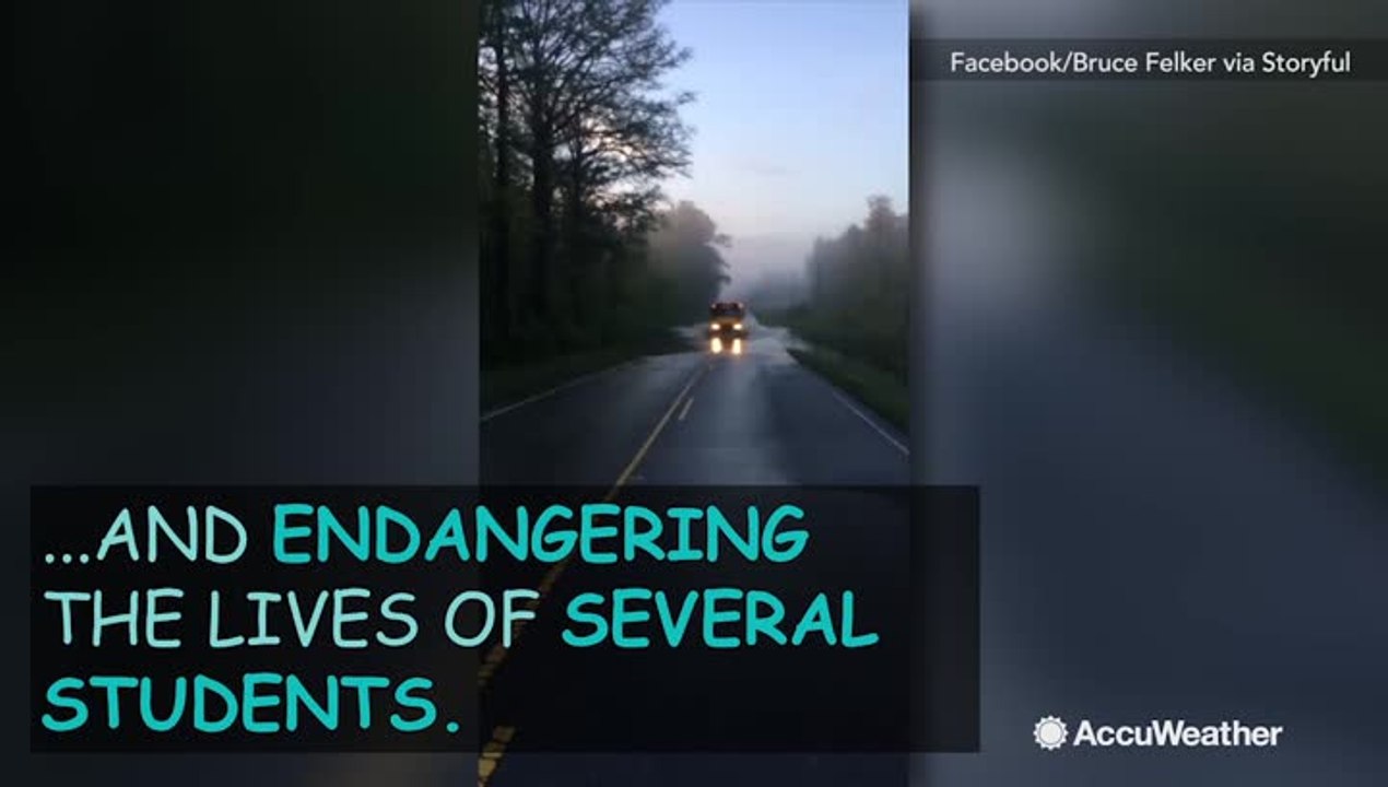 Bus driver fired for driving through dangerous flood waters