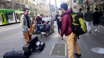 Amazing Saxophone Street Musician Collaboration