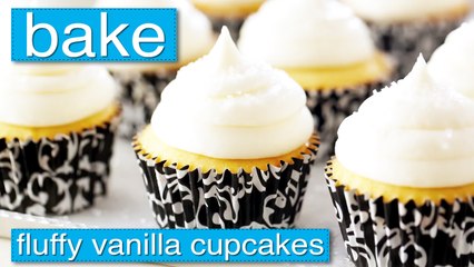 Bake - Fluffy Vanilla Cupcakes