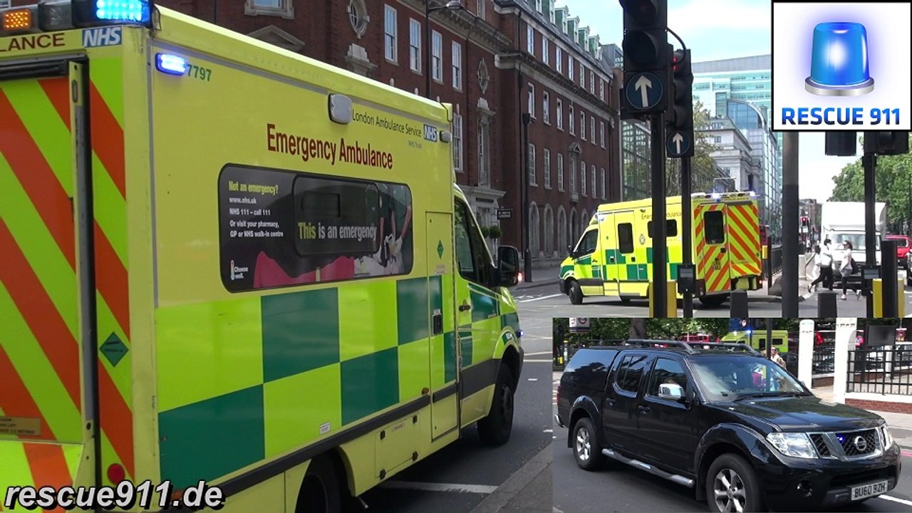 [London] Unmarked Nissan Navara + 2x LAS Ambulance