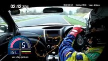Subaru WRX STI sedan Nurburgring record lap with Tommi Mäkinen - on-board footage