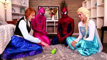 Frozen Elsa & Anna NOT MY LEGS! w_ Spiderman Joker Coca Cola Challenge Maleficent Fun In Real Life-Tf3S1Y