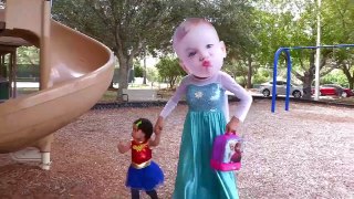 Frozen Elsa baby & WonderWoman Baby Playground Lunch Thief w_ Catwoman, Mcdonalds, Snow white-x6M