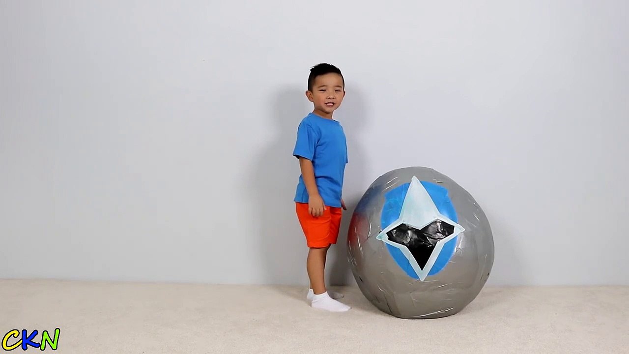 Power Rangers Ninja Steel BIGGEST Toys Surprise Egg Opening Fun Shuriken Sentai Ninninger Ckn Toys-e7csH