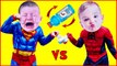 BOTTLE FLIP CHALLENGE Crying Babies SPIDERMAN VS SUPERMAN Superheroes in Real Life Crying Baby-r4MJpR7e