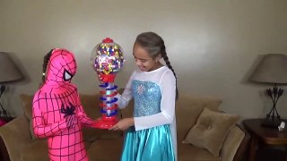 BABY Pink SpiderGirl & BABY Frozen Elsa Milk Bottle! w_ Paw Patrol Chase & Olaf Fun Superheroes IRL-0