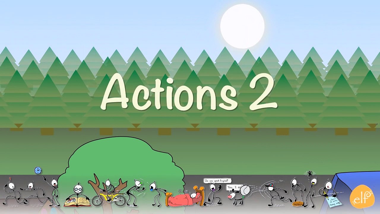 Verb and Actions Chant for Kids - Part 4 by ELF Learning-J6U5T