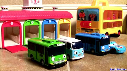 Download Video: Tayo Garage Station Fire Truck Frank Disney Cars Surprise Toys ! 소방차와 타요 또봇 소방차놀이 깜짝 계란 장난감 카 디즈니카 2-IGoW