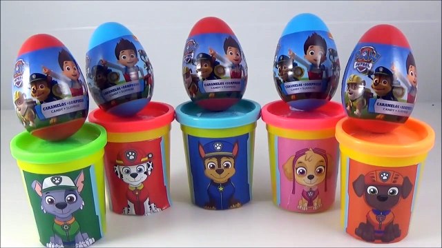 LEARN COLORS with Paw Patrol! NEW Paw Patrol Toy Surprise Eggs! Nick Jr Play doh Surprise Cans-v1ltgnOo