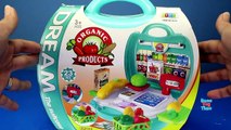 Learn Colors and Names Vegetables with Grocery Toys Playset - Learning videos for kids-9Vm