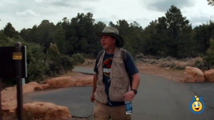 GIANT DINOSAUR CHASE Jurassic Adventure at Grand Canyon w_ T-Rex Raptors in Real Life Kids Toy Video-qT7ltWC