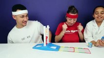 FANTASTIC GYMNASTICS CHALLENGE! Extreme Sour Warheads Candy - Toys AndMe Family Funny Video-GQ5R