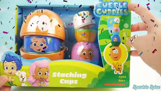 Play Doh BUBBLE GUPPIES SURPRISE EGGS Stacking Nesting Cups Pocoyo