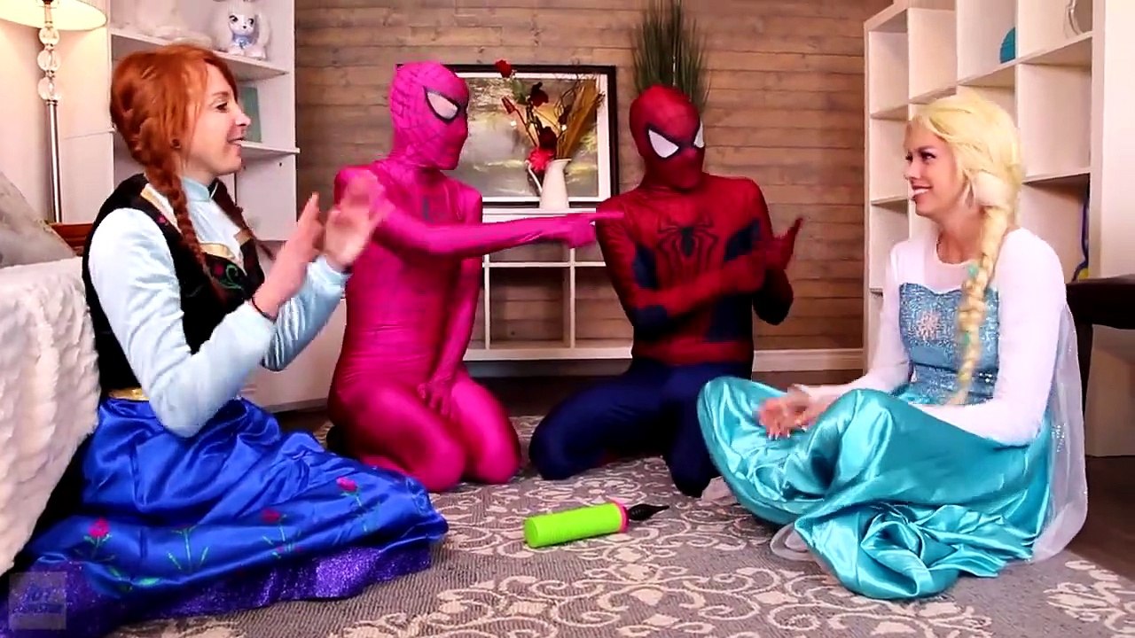 Frozen Elsa & Anna NOT MY LEGS! w_ Spiderman Joker Coca Cola Challenge Maleficent Fun In Real Life-Tf3S1Ykt