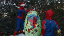 SPIDERMAN GIANT EGG SURPRISE TOYS for Kids w_ Spidey IRL Bubbles Gross Slime Christmas Toys Unboxing-8Zjug_AhS