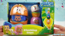 Play Doh BUBBLE GUPPIES SURPRISE EGGS Stacking Nesting Cups Pocoyo Disney Frozen HelloKitty-j18S2o