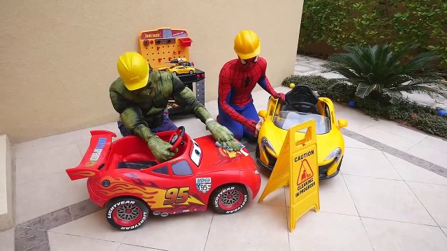 Spiderman CAR WASH GONE WRONG! w_ Hulk Venom Joker Bad Baby & Toys Family Fun McDonalds Kids Video-k2EnzmLvh