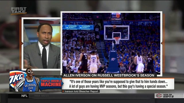 First Take - Allen Iverson on Russell Westbrook's season Apr 26, 2017
