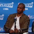 Chris Paul snaps on a reporter