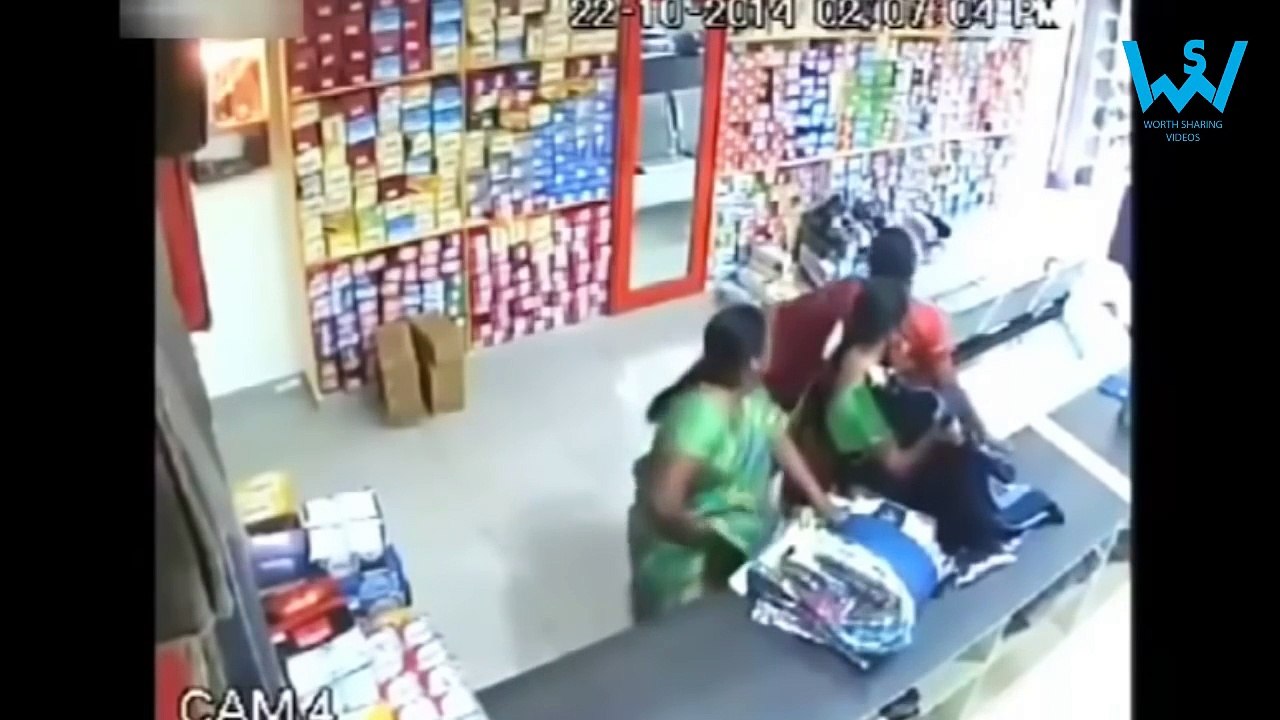 How women steal in India - CCTV stealing videos, India