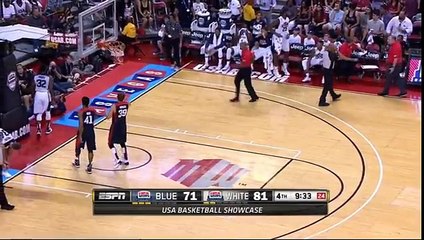 Paul George breaks his leg. Team USA Blue vs White 2014