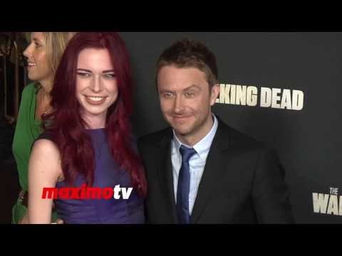 Chloe Dykstra and Chris Hardwick The Walking Dead Season 4 PREMIERE Red Carpet