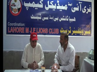 عبیر ویلفیئر ٹرسٹ جی ٹی روڈ شاہدرہ اور لاہورM J F LIONS CLUBکی طرف سے فری آئی اینڈ میڈیکل کیمپ 25,26اپریل 2017۔سینکڑوں